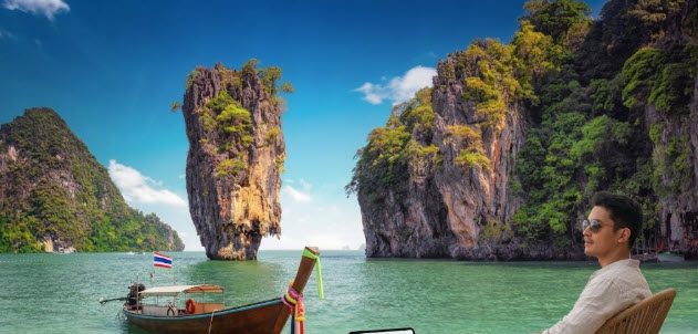 Paysage de Phang Nga Bay, idéal pour ceux qui veulent s'expatrier en Thaïlande | Expatia Home